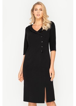 Sukienka kopertowa czarna ze sklepu Tomasz Sar w kategorii Sukienki - zdjęcie 122466982
