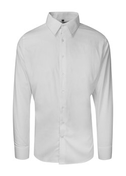 Koszula Męska, Biała Elegancka, Wizytowa z Długim Rękawem, 100% Bawełna, Taliowana -CHIAO KSDWCHIAOM201C ze sklepu JegoSzafa.pl w kategorii Koszule męskie - zdjęcie 122517143