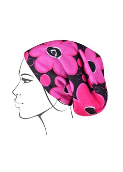 FC ciepła czapka z podszewką DAISY FLOWERS różowa ze sklepu Moja Dedra - domodi w kategorii Czapki damskie - zdjęcie 122579700
