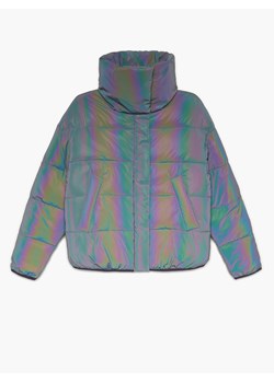 Cropp - Kurtka puffer z efektem holograficznym - fioletowy ze sklepu Cropp w kategorii Kurtki damskie - zdjęcie 122609381