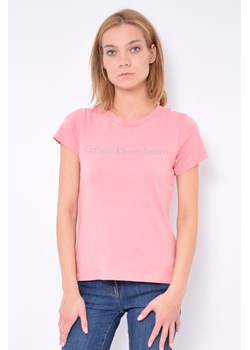 t-shirts damski calvin klein jeans zw0zw01369 różowy ze sklepu Royal Shop w kategorii Bluzki damskie - zdjęcie 122650011