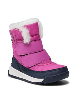 Buty zimowe dziecięce różowe Sorel śniegowce na rzepy 