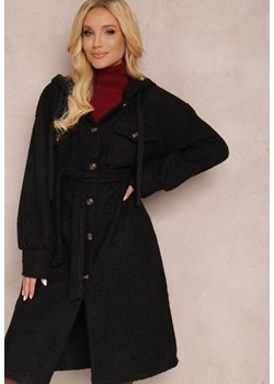Czarny Płaszcz Sephyre ze sklepu Renee odzież w kategorii Płaszcze damskie - zdjęcie 122679810