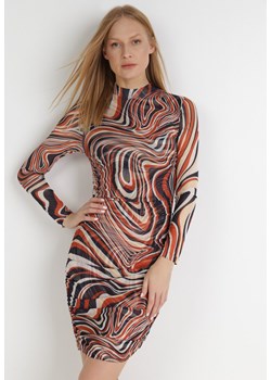 Pomarańczowa Sukienka Aellynea ze sklepu Born2be Odzież w kategorii Sukienki - zdjęcie 122680182