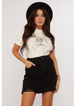 Krótka, jeansowa spódnica w kolorze czarnym ze sklepu MONNARI w kategorii Spódnice - zdjęcie 122980264