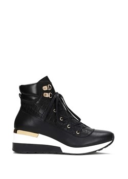 Skórzane sneakersy w kolorze czarnym ze sklepu Limango Polska w kategorii Trampki damskie - zdjęcie 122991941