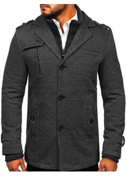 Szary płaszcz męski zimowy Denley 88802 ze sklepu Denley w kategorii Płaszcze męskie - zdjęcie 123068020