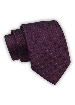 Krawat Alties (7 cm) - Bordowy w Grochy, Ciemna Czerwień z Granatem KRALTS0579 ze sklepu JegoSzafa.pl w kategorii Krawaty - zdjęcie 123136622