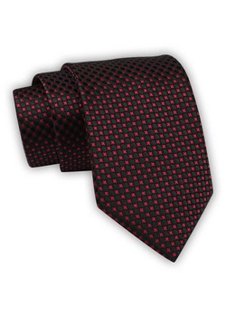 Krawat Alties (7 cm) - Drobny Rzucik, Odcienie Czerni i Czerwieni KRALTS0568 ze sklepu JegoSzafa.pl w kategorii Krawaty - zdjęcie 123136654