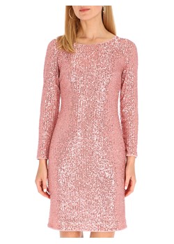 Sukienka L'AF różowa balowe z długim rękawem 
