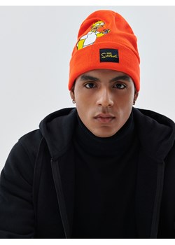 Cropp - Czapka beanie The Simpsons - pomarańczowy ze sklepu Cropp w kategorii Czapki zimowe męskie - zdjęcie 123467190