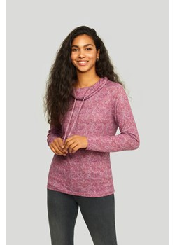 Miękki sweter z luźnym golfem, różowy ze sklepu Greenpoint.pl w kategorii Swetry damskie - zdjęcie 123524522