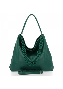 Zielona shopper bag Diana&Co matowa elegancka  ze sklepu PaniTorbalska w kategorii Torby Shopper bag - zdjęcie 123608533