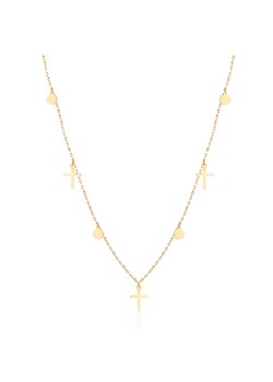 Naszyjnik złoty z krzyżami i kółkami ze sklepu SADVA w kategorii Naszyjniki - zdjęcie 123634541