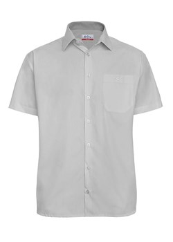 Bodara koszula szara  z krótkim rękawem  męska Regular ze sklepu ATELIER-ONLINE w kategorii Koszule męskie - zdjęcie 124181562