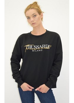 Bluza damska Trussardi z bawełny w stylu młodzieżowym z aplikacjami  na jesień 