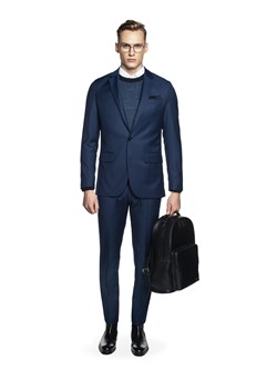 Formalny garnitur z wełną Recman BARUNI 315 slim fit ze sklepu Eye For Fashion w kategorii Garnitury męskie - zdjęcie 124433030