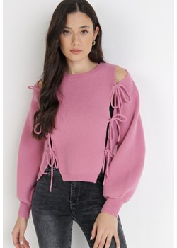 Ciemnoróżowy Sweter Uvylis ze sklepu Born2be Odzież w kategorii Swetry damskie - zdjęcie 124436484