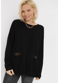Czarny Sweter Zeanane ze sklepu Born2be Odzież w kategorii Swetry damskie - zdjęcie 124439153