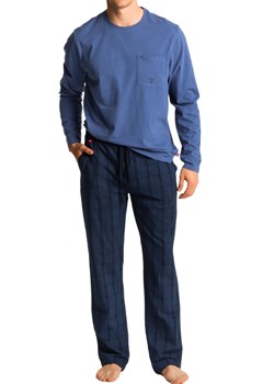 Bawełniana piżama męska Atlantic NMP 349 niebieska ze sklepu bodyciao w kategorii Piżamy męskie - zdjęcie 124444161