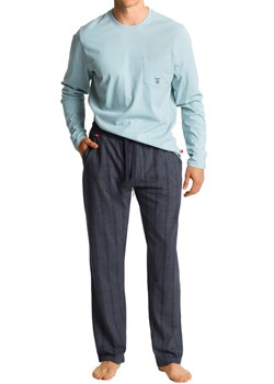 Bawełniana piżama męska Atlantic NMP 349 turkusowa ze sklepu bodyciao w kategorii Piżamy męskie - zdjęcie 124444162