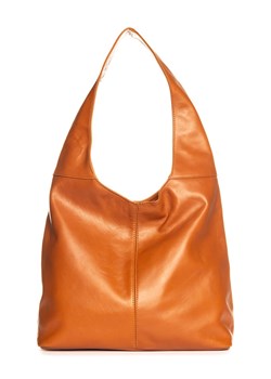 Shopper bag Anna Morellini matowa ze skóry duża na ramię 