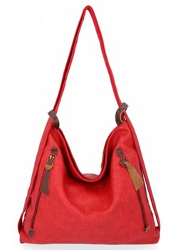 Uniwersalna Torebka Damska Plecak 2w1 firmy Andrea Massi Czerwona (kolory) ze sklepu PaniTorbalska w kategorii Torby Shopper bag - zdjęcie 124656173