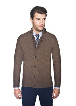 Brązowy wełniany sweter Recman Hollins KR ze sklepu Eye For Fashion w kategorii Swetry męskie - zdjęcie 124665464