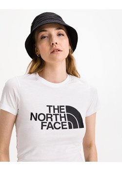 The North Face bluzka damska bawełniana biała z okrągłym dekoltem w sportowym stylu 