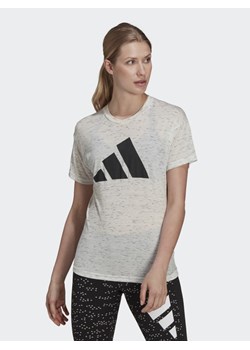 Bluzka damska Adidas Performance w sportowym stylu z okrągłym dekoltem 