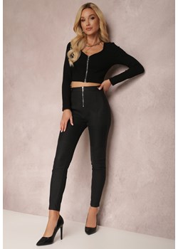 Czarne Spodnie Skinny Lynena ze sklepu Renee odzież w kategorii Spodnie damskie - zdjęcie 124887650