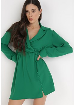 Zielona Sukienka Zelelle ze sklepu Born2be Odzież w kategorii Sukienki - zdjęcie 124932354