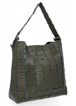 Shopper bag zielona Potri matowa  ze sklepu PaniTorbalska w kategorii Torby Shopper bag - zdjęcie 125161381