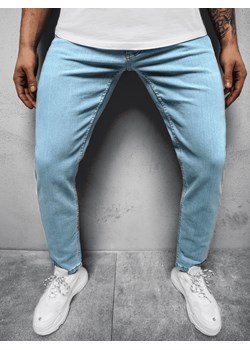 Spodnie jeansowe męskie niebieskie OZONEE O/4679 ze sklepu ozonee.pl w kategorii Jeansy męskie - zdjęcie 125284324