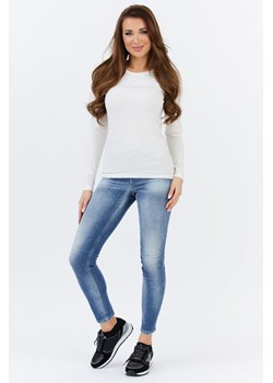 GUESS - Niebieskie jeansy damskie z wysokim stanem ze sklepu outfit.pl w kategorii Jeansy damskie - zdjęcie 125412222