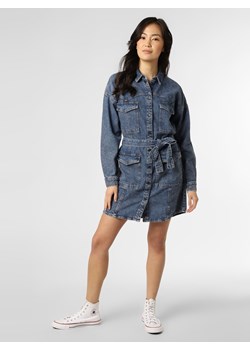 Noisy May Damska sukienka jeansowa Kobiety Jeansy medium stone jednolity ze sklepu vangraaf w kategorii Sukienki - zdjęcie 125418172