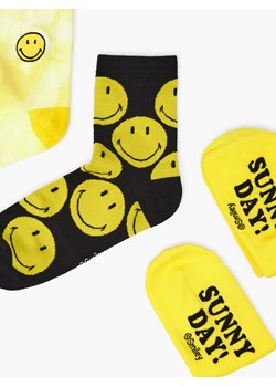 Cropp - 3 pack skarpetek Smiley - żółty ze sklepu Cropp w kategorii Skarpetki damskie - zdjęcie 125437862