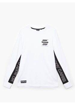 Cropp - Koszulka longsleeve z nadrukiem - biały ze sklepu Cropp w kategorii T-shirty męskie - zdjęcie 125492511