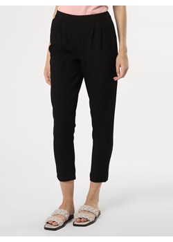 Vila Spodnie  Kobiety Sztuczne włókno czarny jednolity ze sklepu vangraaf w kategorii Spodnie damskie - zdjęcie 125539022