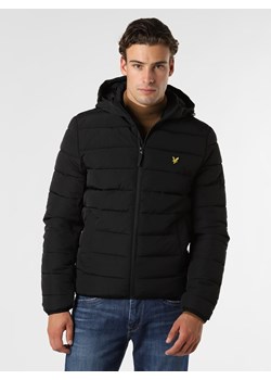 Lyle & Scott Męska kurtka pikowana Mężczyźni Sztuczne włókno czarny jednolity ze sklepu vangraaf w kategorii Kurtki męskie - zdjęcie 125570810