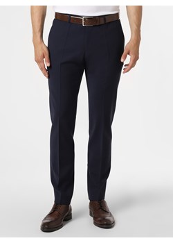 Roy Robson Męskie spodnie od garnituru modułowego Mężczyźni Super Slim Fit wełna ze strzyży granatowy jednolity ze sklepu vangraaf w kategorii Spodnie męskie - zdjęcie 125570934