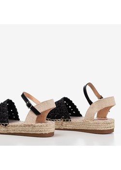 Royalfashion Czarne damskie espadryle z ażurową cholewką Triumf ze sklepu royalfashion.pl w kategorii Espadryle damskie - zdjęcie 125660842