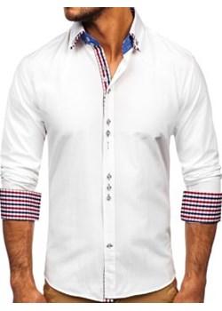 Koszula męska elegancka z długim rękawem biała Bolf 0926 ze sklepu Denley w kategorii Koszule męskie - zdjęcie 125728684