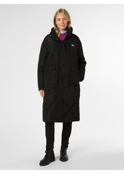 Tommy Jeans - Damski płaszcz pikowany, czarny ze sklepu vangraaf w kategorii Płaszcze damskie - zdjęcie 125730933