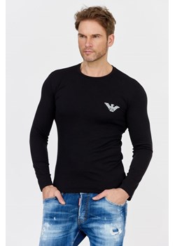 Emporio Armani Underwear- Czarny longsleeve męski z logo ze sklepu outfit.pl w kategorii T-shirty męskie - zdjęcie 125753142