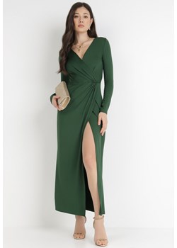 Ciemnozielona Sukienka Mellona ze sklepu Born2be Odzież w kategorii Sukienki - zdjęcie 126089261