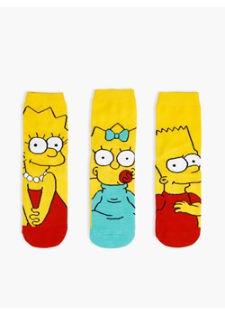 Cropp - 3 pack skarpet The Simpsons - żółty ze sklepu Cropp w kategorii Skarpetki damskie - zdjęcie 126110924