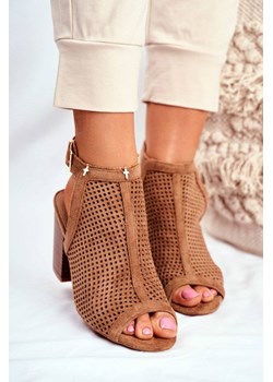 botki open toe zamek