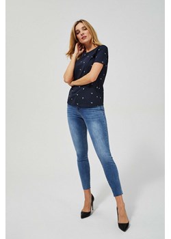 Jeansy skinny granatowe ze sklepu Moodo.pl w kategorii Jeansy damskie - zdjęcie 126157652