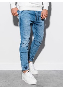 Niebieskie jeansy męskie Ombre 